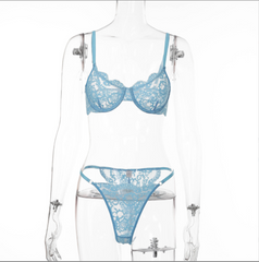 Underwire Lace Panty and Bra Set