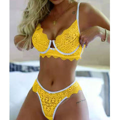 A Burst of Color lace panty and Bra set