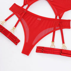 Three-piece Lingerie Garter Belt