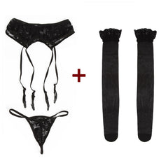 Super sexy transparent garter stockings