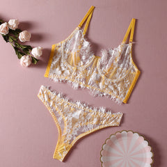 Steel Ring Embroidered Beautiful Underwear Suit