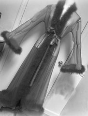 Crimson Kiss Sheer and Fur Robe