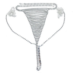 Tassel Rhinestone Lingerie Body Chain