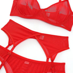 Three-piece Lingerie Garter Belt