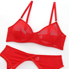 Three-piece Lingerie Garter Belt