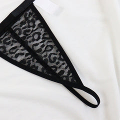 Leopard-print Lingerie With Lace And Mesh