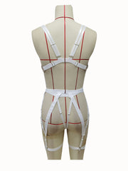 New Lingerie Temptation Traction Uniform Three-point Bondage Suit Backless