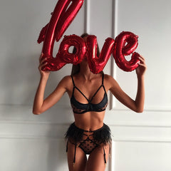 Polka dot mesh set