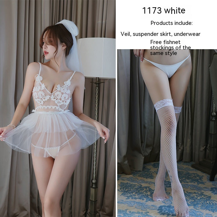 Bridal Lace Mesh Tulle Suit